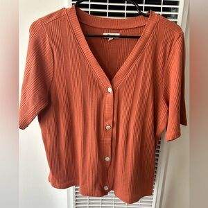 Madewell Burnt Orange Cardigan XL